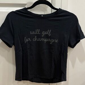 Travis Mathew Black Crop Top